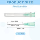 100 Pcs 21g Tip Dispensing Needle With Luer Lock 1 69   Green