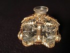 Jeweled Czech Perfume Bottle W  Bird Stopper