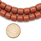 Antique Small African Coral Glass Beads From Nigeria 8 5mm  738f728  Coral
