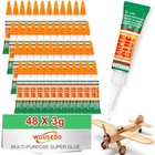 Super Glue Clear  Strong Adhesive super Glue Fast Drying Cyanoacrylate 48 X 3g