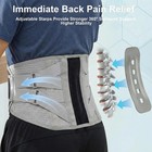Back Brace For Lower Back Pain Relief  Firm Lumbar Support Belt With 4 Aluminum