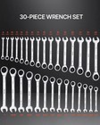 Combination Wrench Set 30 Pcs Sae 1 4  To 1   Metric 8mm To 24mm Organizer Rack