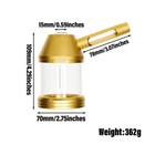    glass Water Pipe Aluminum Alloy Dry Herb Tobacco Hookah Shisha Smoking-gold
