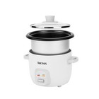 Aroma 4 Cup Rice Cooker White Nonstick 250w Auto Keep Warm Glass Lid