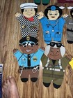 Dexter Educational Toy Lot Of 16 Cloth Puppets Occupations Teaching See Pic Desc
