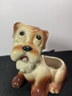 Sad Puppy Dog Planter Vintage Japan  Gloss Glaze Ceramic Mcmboxer Bulldog