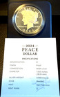 2024-s Peace Silver Dollar - Proof - Ogp And Coa