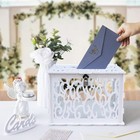 Pvc Hollow Wedding Envelope Box With Lock And Card Sign  Secure Money Box For   