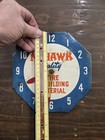 Vintage Mohawk Quality Tire Rebuilding Material Clock Tin Blue Red Plastic Hands