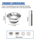 Universal Silver Metal Car Hood Pins Automotive Quick Release 1 17 Inch Diameter