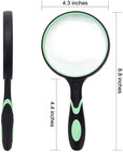 5x Handheld Magnifying Glass With Real Glass Lens For Reading   Observation