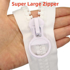  20 Super Large Plastic Zipper Heavy Duty Zippers By The Yard Bulk 2 Yards   5pc