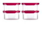 Tupperware Ultra Clear Set  Of 3 Clear Base Chile Lid Kitchen Dry Storage Set