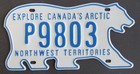 Bear - Northwest Territories Canada License Plate   2010  Pick A Number