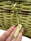 Vintage Woven Wicker Tapestry Sewing Basket With Handle And Tray Satin Lining