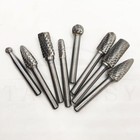 1 4   Double Cut Tungsten Steel Carbide Rotary Burr Die Grinder Shank Bit Set 8x