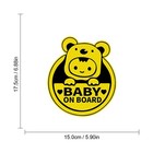 2pcs Baby On Board Reflective Sticker For Cars Funny Baby Safety Warning Sign   