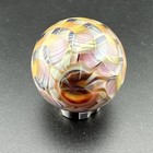 Contemporary Handmade Art Glass Marble 1 07  Fumed Piecrust Swirl Mib Heady Boro