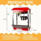 Commercial Popcorn Machine Maker Popper Countertop Style Large 8-ounce Kettle