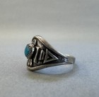 Vintage Navajo Sterling Silver Turquoise Ring  Size 7