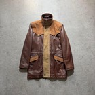 Vintage Genuine Leather Jacket Mens L Black Leather Coat Classic Rare