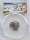 Roman Empire Marcus Aurelius Denarius Pnc Au Ancient Silver Coin