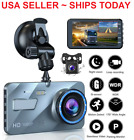 Touch Screen Dash Cam 4  1080p Dual Lens Car Dvr Recorder Front And Rear Camera