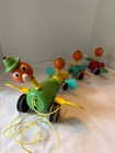 Mcm Wooden Pull Toy Duck Family     Mama Duck   Ducklings     Mid-century Vintage