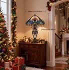 24    American Stained Glass Led Night Light Lamp vintage Home Decor tiffanystyle 