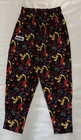Vintage Chefwear Elastic Waist Chef Pants Colorful Chili Pepper Print Size Large