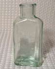 Vintage Antique Whittemore Boston Medicine Bottle 5 5  Aqua Clear Glass Cork Top