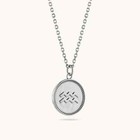 Sterling Silver Aquarius Zodiac Necklace