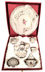 Vintage Nwot  Ace Gift Collection Miniature Tea Set Multicolor Porcelain  t3069