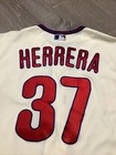Odubel Herrera Game Used Worn 2022 Phillies Cream Jersey - Mlb Coa