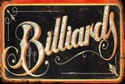 Billiards Metal Poster Sign Vintage Antique Style New