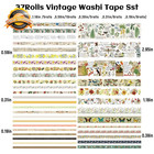 37 Rolls Washi Tape Set Vintage Floral Botanical Journaling Scrapbooking