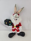 Bugs Bunny Santa Plush  2000  Wb Bean Bag Toy W  Gift Sack  Christmas Looney