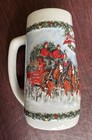 2009 Budweiser Beer Stein A Holiday Tradition In Box With Coa