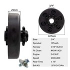 Centrifugal Clutch 3 4  10t For 212cc Engine Go Kart Mini Bike