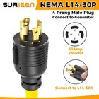 Nema L14-30p To 6-50r Generator Welder Adapter Plug Cord 1 5ft  4 Prong To 3 Pro