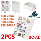 Solid State Relay Module Ssr-25 40 60 80 100da Dc-ac High Voltage Single-phase