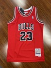 Michael Jordan  23 Bulls Red Retro Kids Youth Medium 10 12 Stitched Jersey