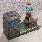 Needs Welding   1 - Bits   Pieces  artillery  Cast Iron Mechanical Bank 