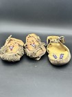 Vintage Child s Native American Leather Suede Beaded Moccasins