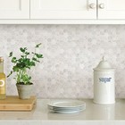  Inhome Nh2359 Hexagon Marble Peel Stick Backsplash Tiles  White   Off-white 