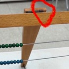 Vintage Montessori Small Bead Frame Wooden Math Abacus Educational Easel