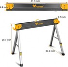 Saw Horses 2 Pack Folding  Heavy Duty Sawhorse Table 2600 Lbs Load Wk-mpp 
