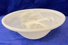White Frosted Swirl Glass Ceiling Light Lamp Chandelier Shade Faux Alabaster 11 
