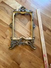 Vintage Hefty Art Ornate Brass Gold Toned Rectangle Photo Picture Frame 14 h