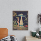 Vintage Alien Abduction Ufo Wall Art  Alien Uap Nature Poster  Sexy Sci-fi Decor